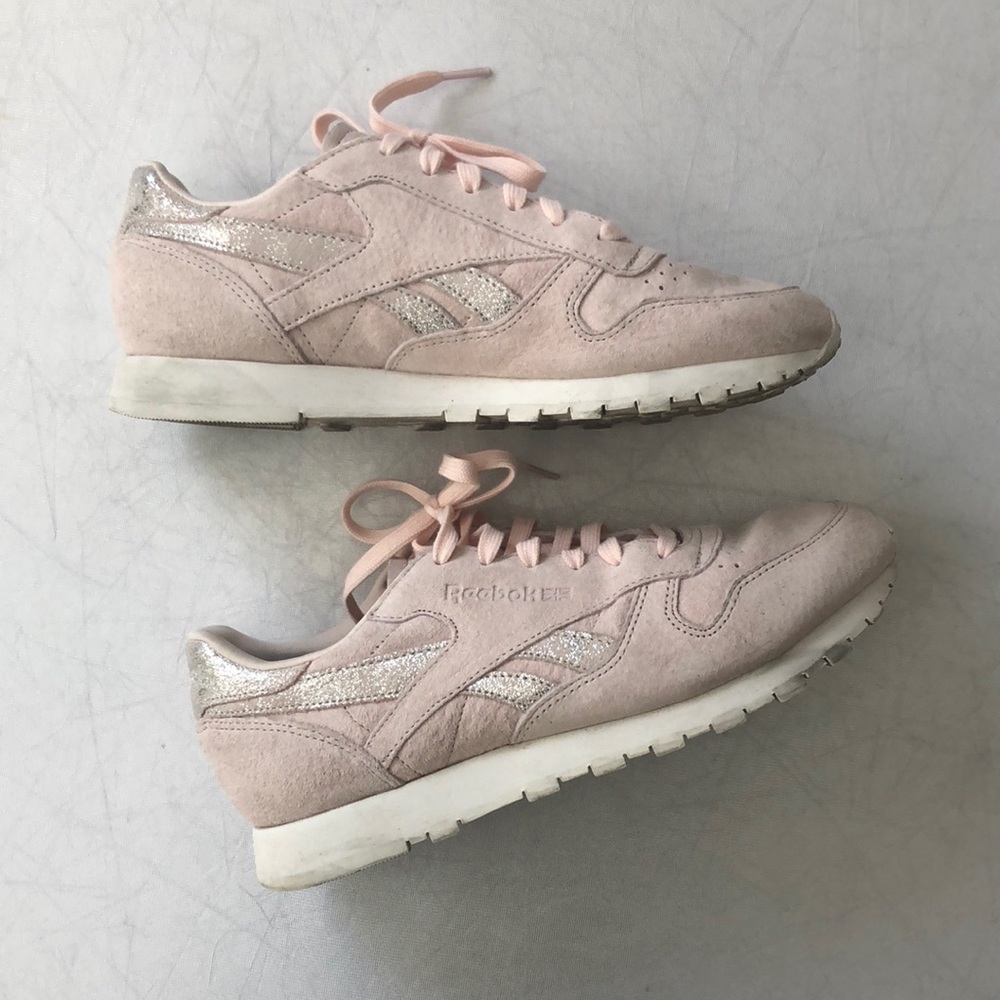 Pink & Silver Reebok trainers
